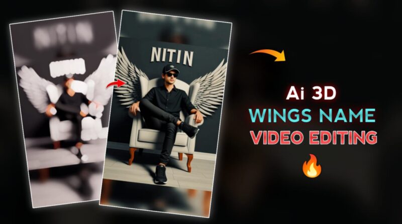 3D Wings Name Photo Video Editing || Instagram Trending Reels editing - Ghaus Editz